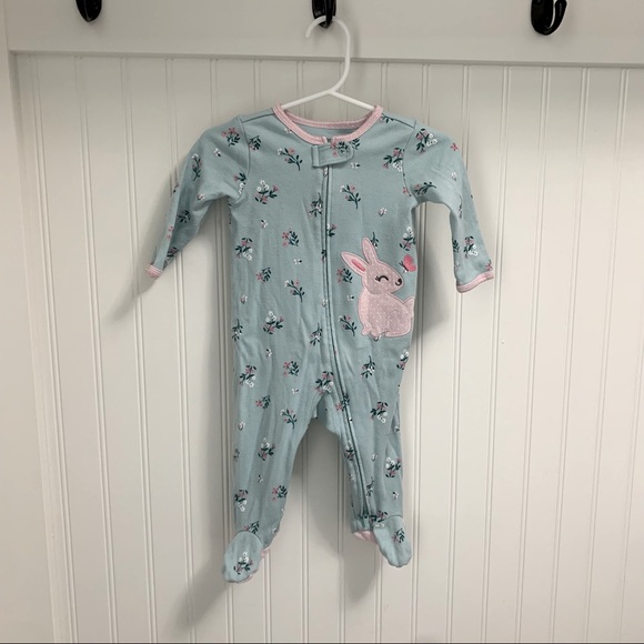 Carter’s bunny two-way zipper sleeper - Picture 2 of 8
